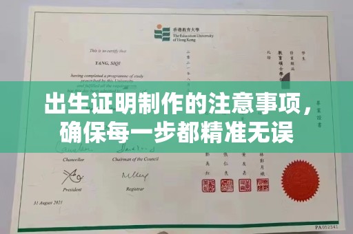 松阳出生证明制作的注意事项，确保每一步都精准无误