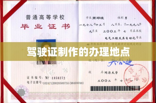松阳驾驶证制作的办理地点