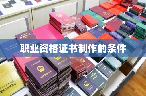 松阳职业资格证书制作的条件