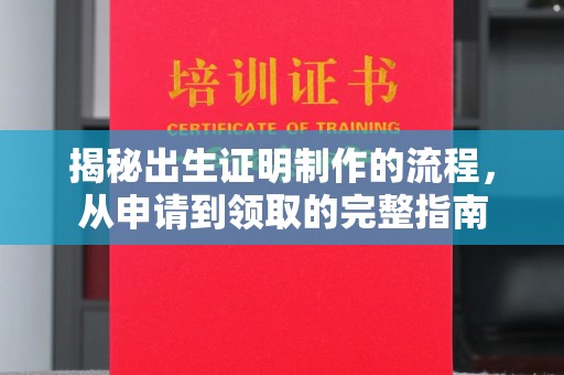 松阳揭秘出生证明制作的流程，从申请到领取的完整指南