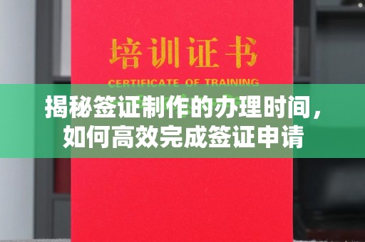 松阳揭秘签证制作的办理时间，如何高效完成签证申请